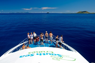 A viewing deck on South Sea Cruises