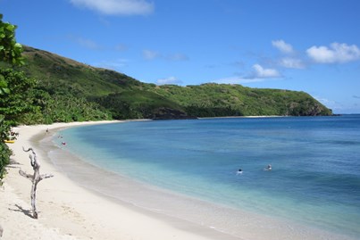 The beach at Botaira is pristine and perfect