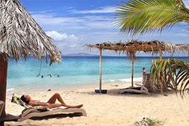 Sunbathing Mamanuca Islands Fiji
