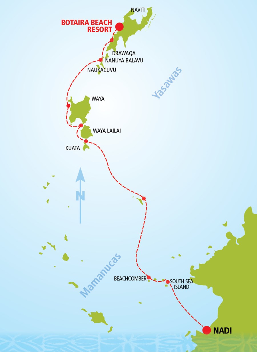 Botaira Day Cruise Route Map