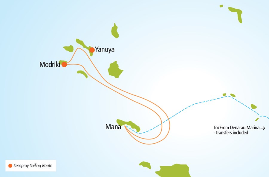 Seaspray Sailing Adventure Cruise Map